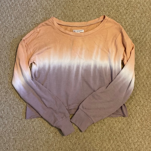 Grayson Threads Tops - Orange & Purple Fading Long Sleeve Top